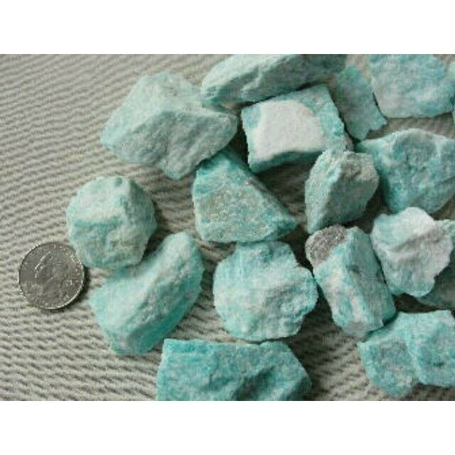 Blue Amazonite Crystal Rough Gemstones