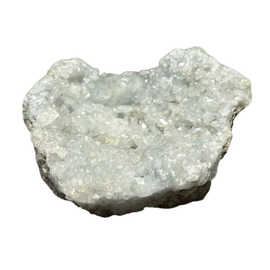 Madagascar Celestite Crystal Druzy Sky Blue Geode Mineral Cluster 6.6oz Gem Rock