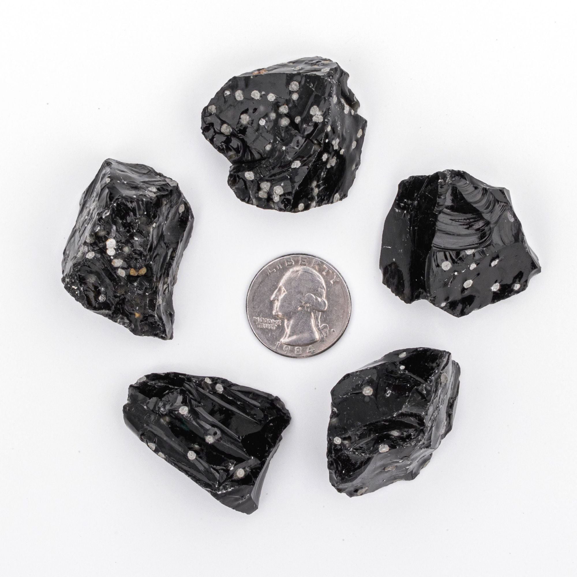 Medium Rough/Raw Snowflake Obsidian