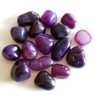 Medium Tumbled Dyed Purple Brazil Agate