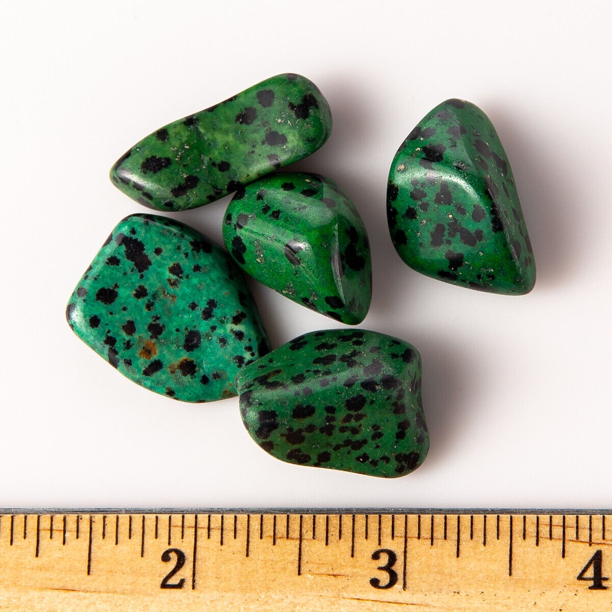 Medium Tumbled Green Dalmatian Jasper