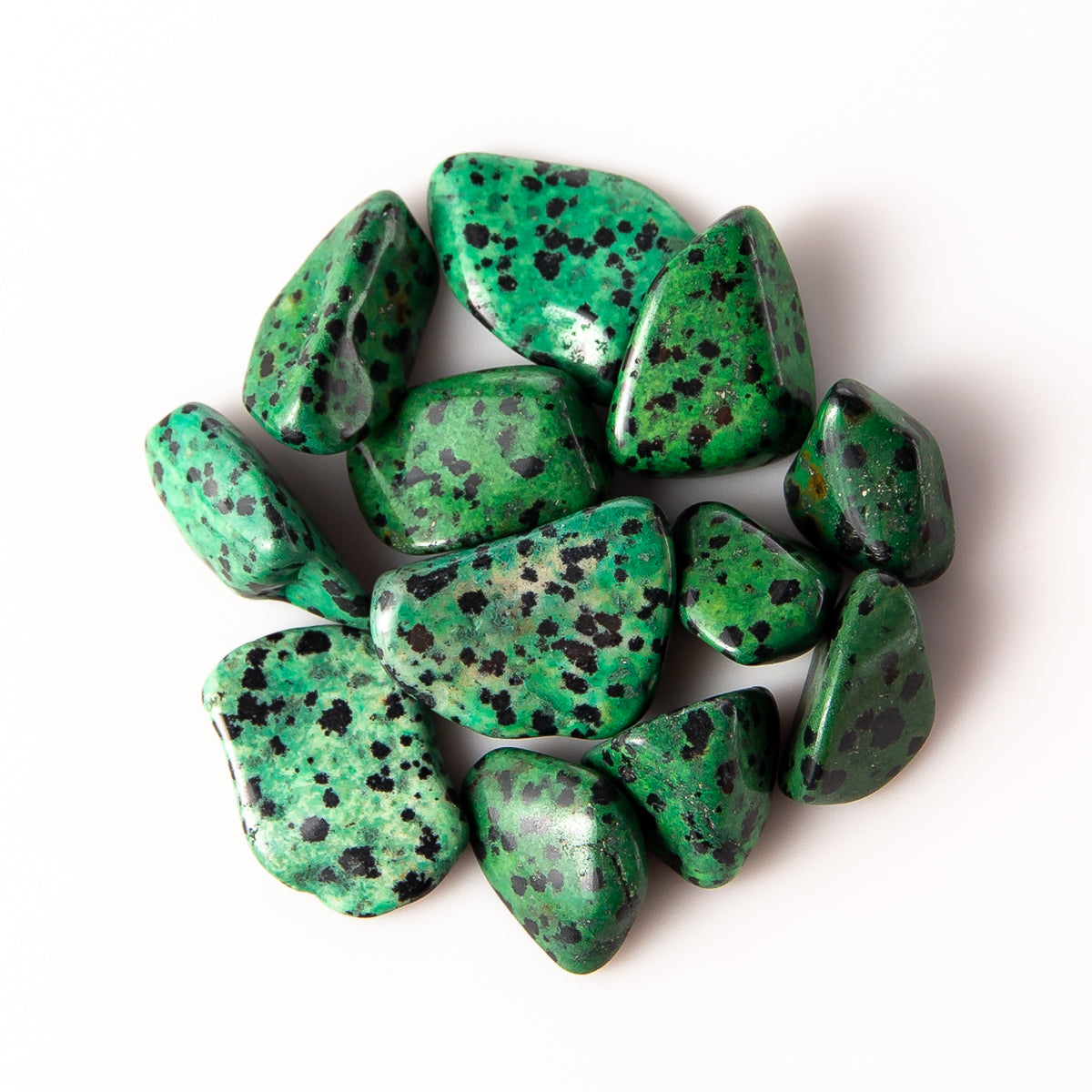 Medium Tumbled Green Dalmatian Jasper