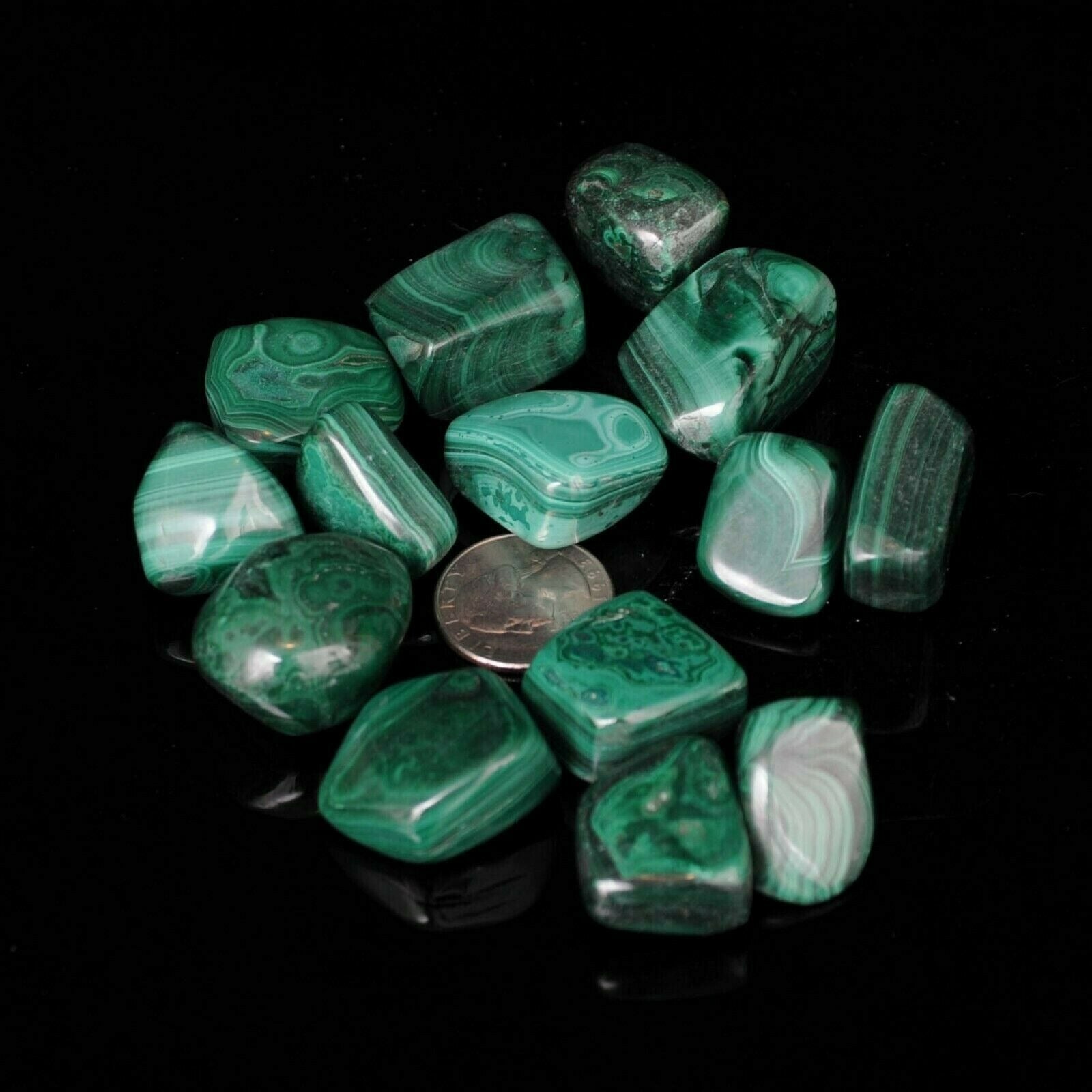 Medium Tumbled Malachite