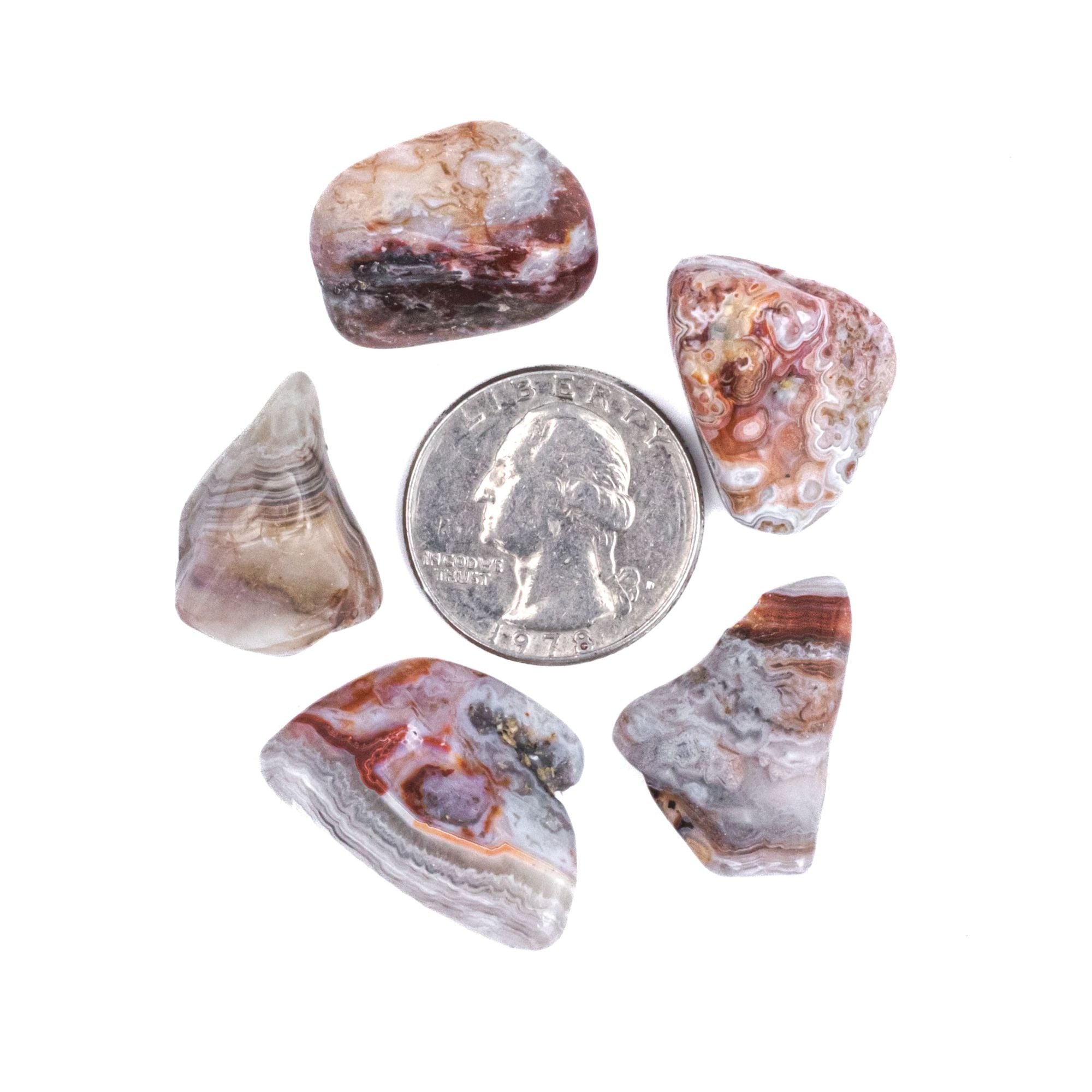 Medium Tumbled Mexican Crazy Lace Agate