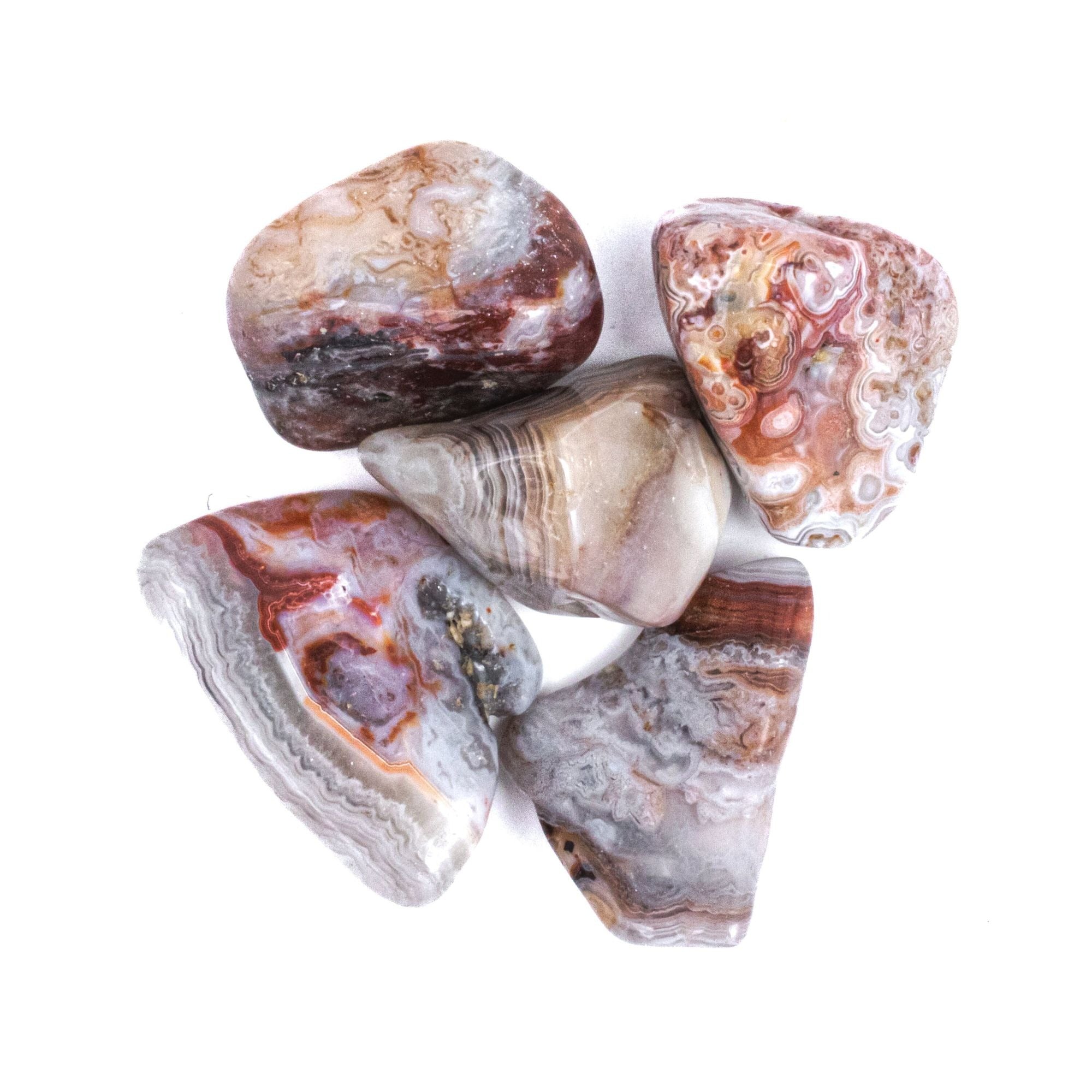 Medium Tumbled Mexican Crazy Lace Agate
