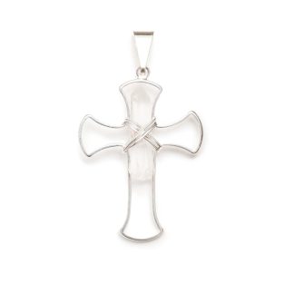 Quartz Point Cross Necklace