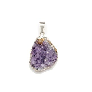 Rough/Raw Amethyst Druze Cluster Necklace