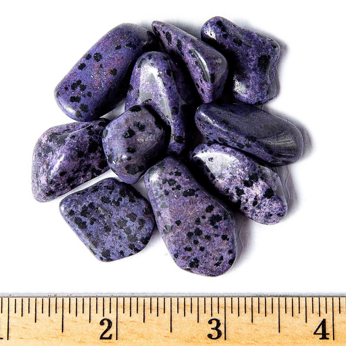 Small Tumbled Dyed Purple Dalmatian Jasper