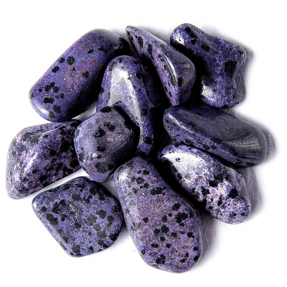 Small Tumbled Dyed Purple Dalmatian Jasper