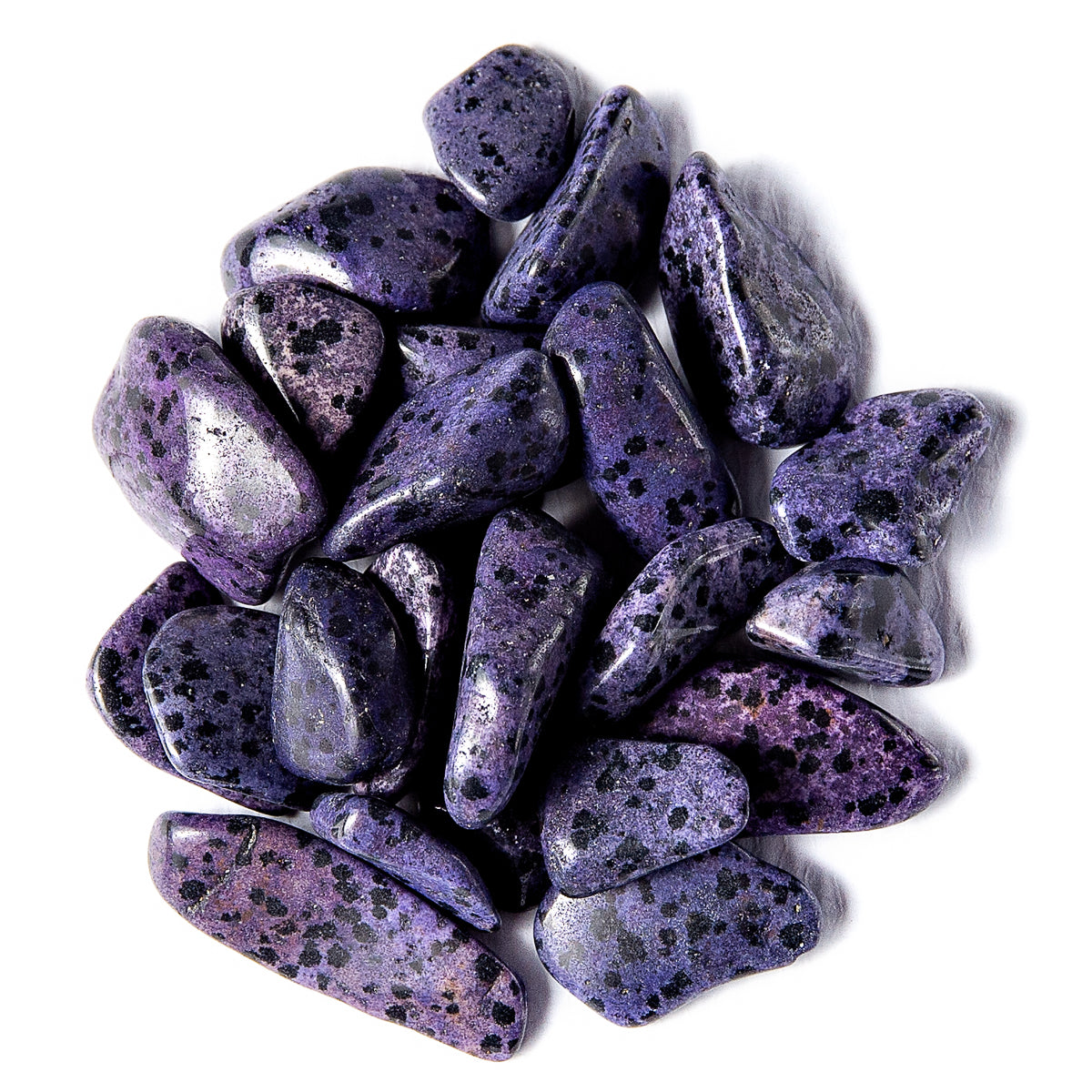 Small Tumbled Dyed Purple Dalmatian Jasper