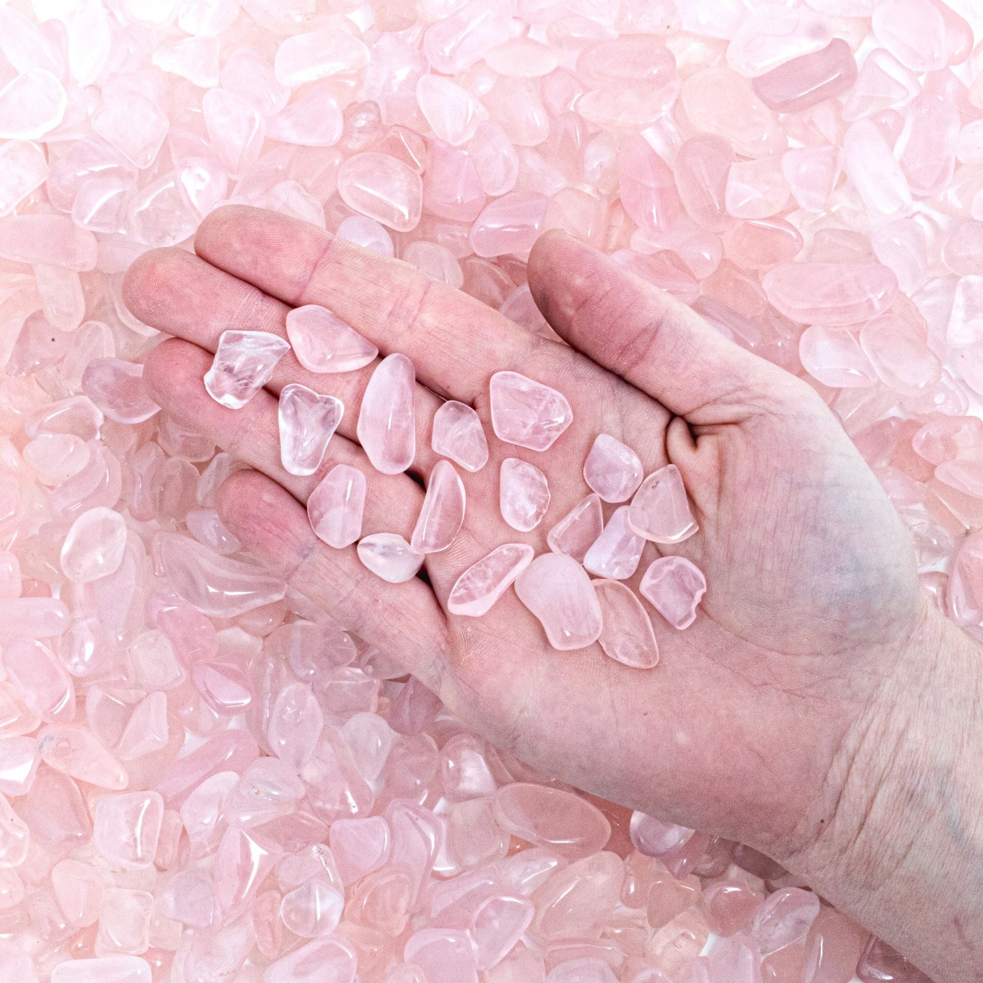 Small Tumbled Pink Girasol Quartz