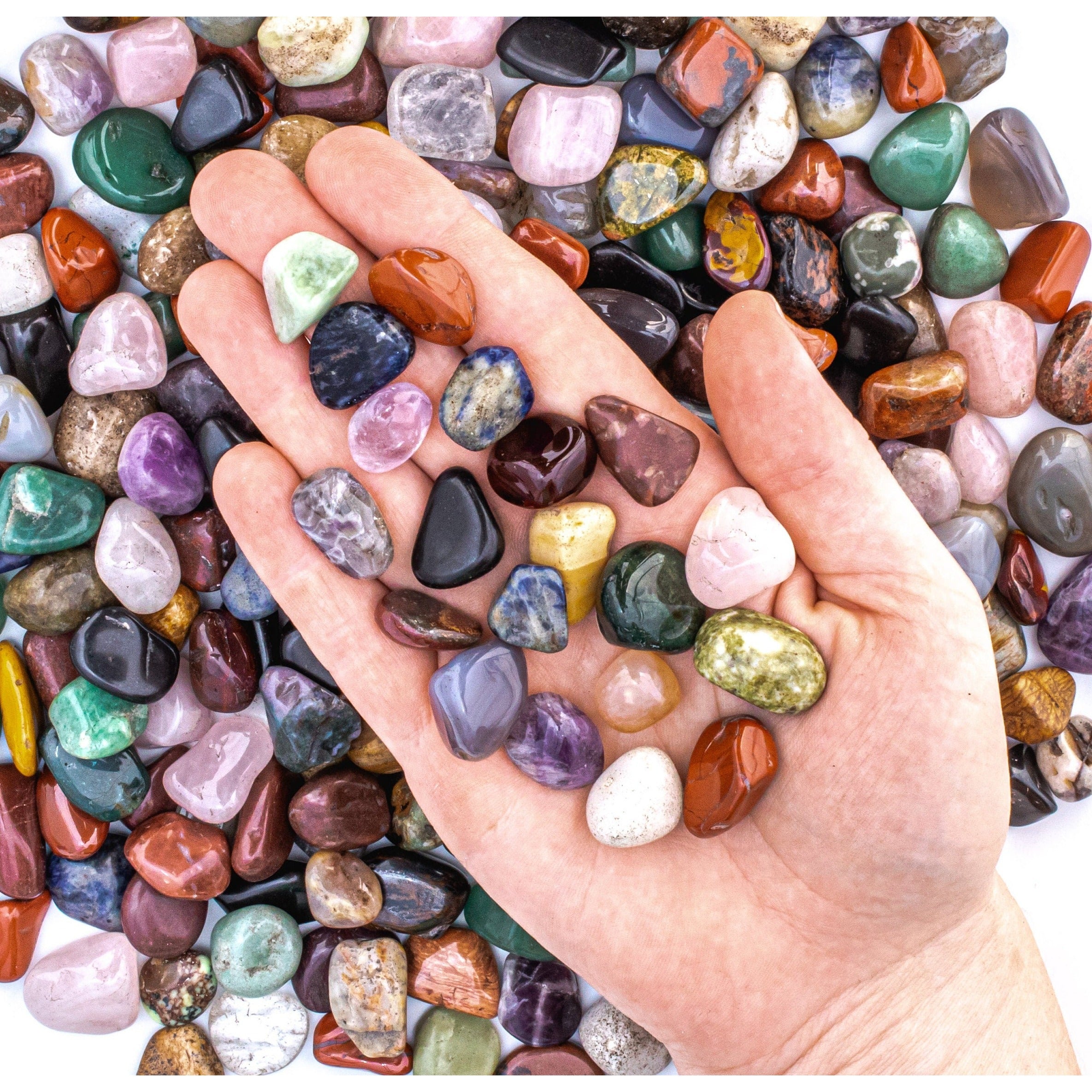 Small Tumbled Worldwide Assorted Gemstone Mix